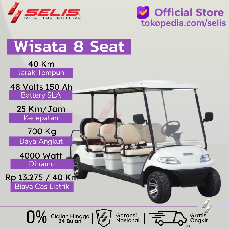 Booking Fee Mobil Wisata 8 Seat Mobil Listrik - Selis Kemayoran