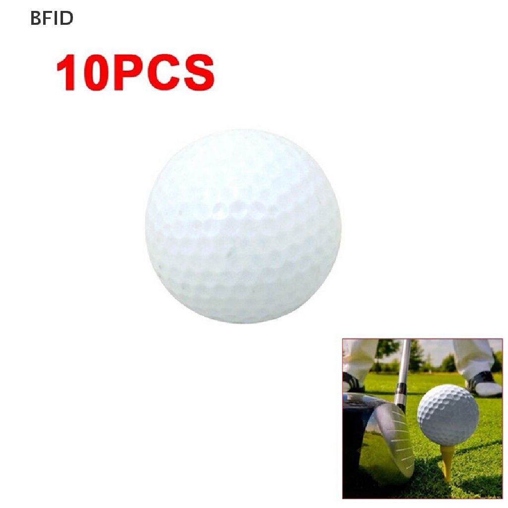 [BFID] 10pcs Bola Spons Bola Golf Busa PU Putih Alat Bantu Latihan Indoor Outdoor [ID]