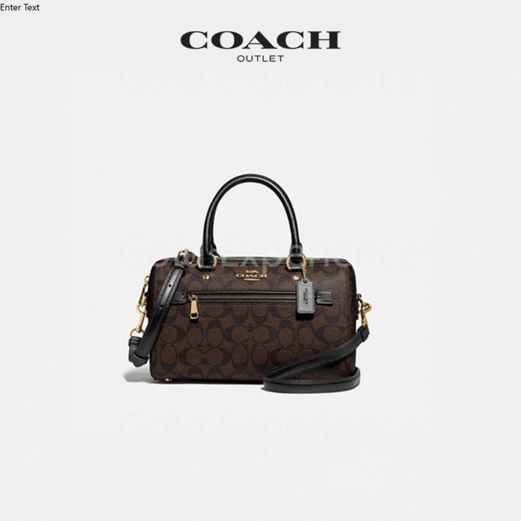 Coach Rowan Satchel In Signature Canvas Coach Tas Wanita Coach Tas Selempang CoachBahu Wanita