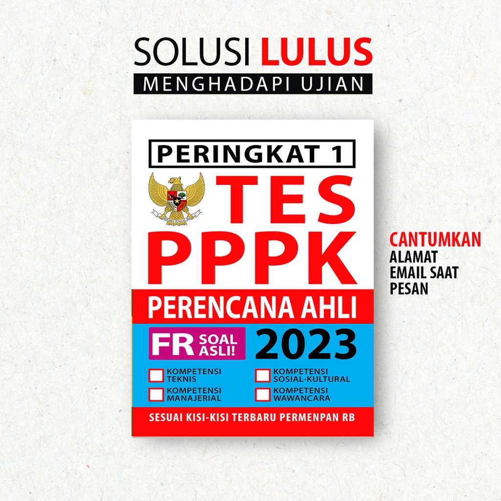 PPPK PERENCANA AHLI 2023 - BUKU PPPK TEKNIS PERENCANA AHLI - FULL SOAL PEMBAHASAN