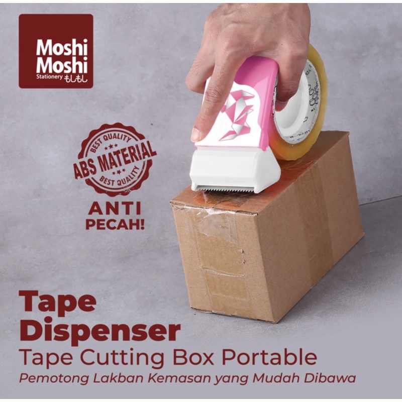 

Tape Dispenser Cutting Box Portable Moshi Pemotong Selotip Lakban Packing