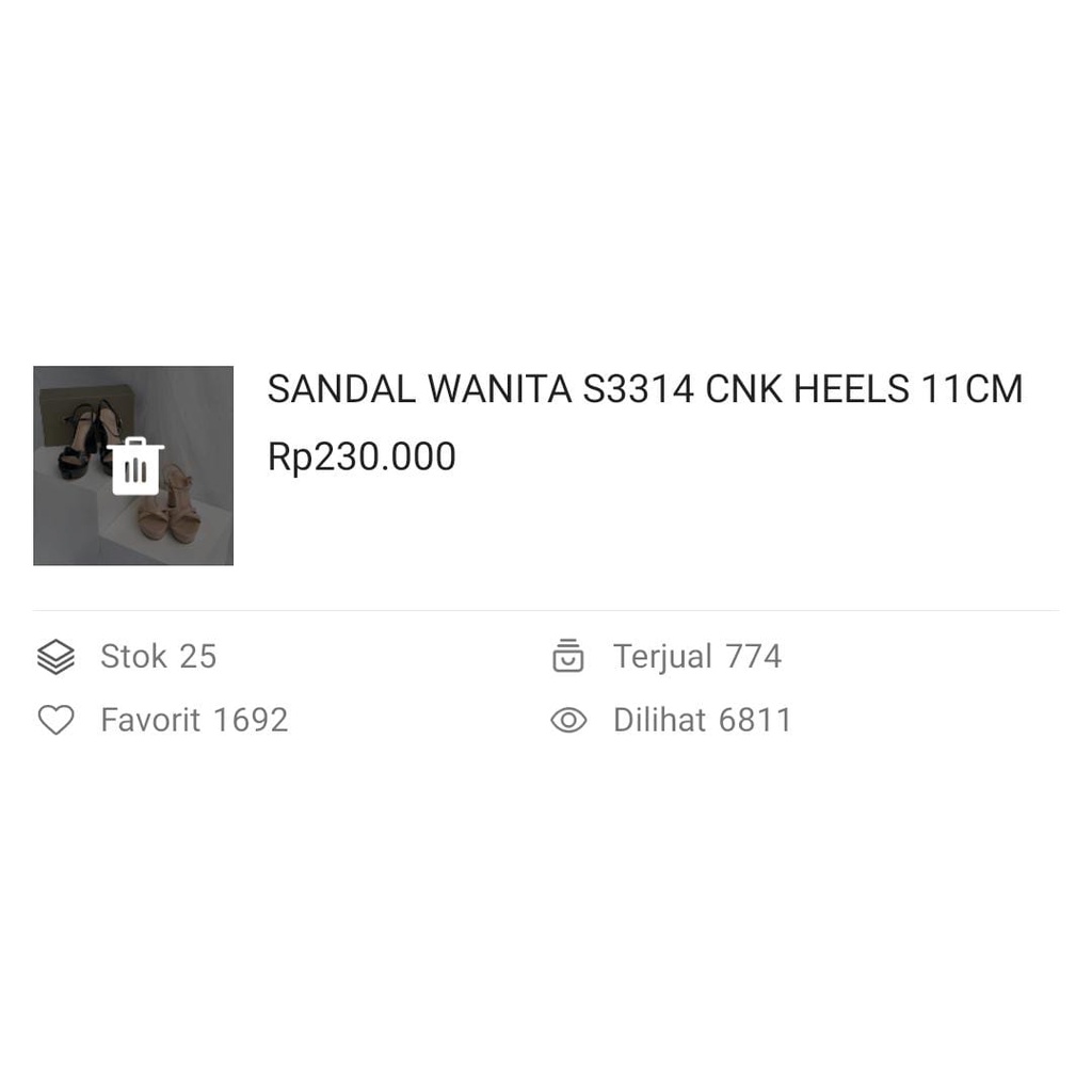 BEST SELLER ||SANDAL WANITA CNK-3314  HEELS 11CM