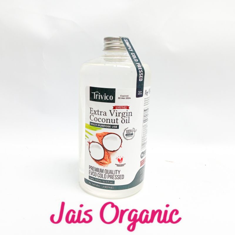 Extra Virgin Coconut Oil VCO 500 ml TRIVICO / Minyak Kelapa Murni Organik