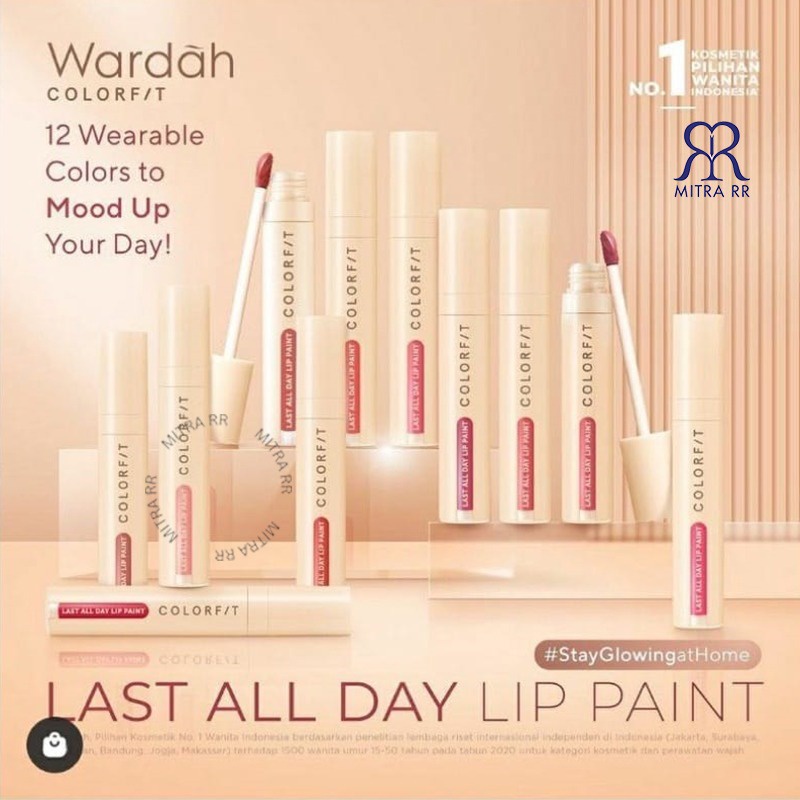 Wardah Lipcream Colorfit Last All Day Lip Paint |Lip Cream Transferproof Tahan 12 Jam