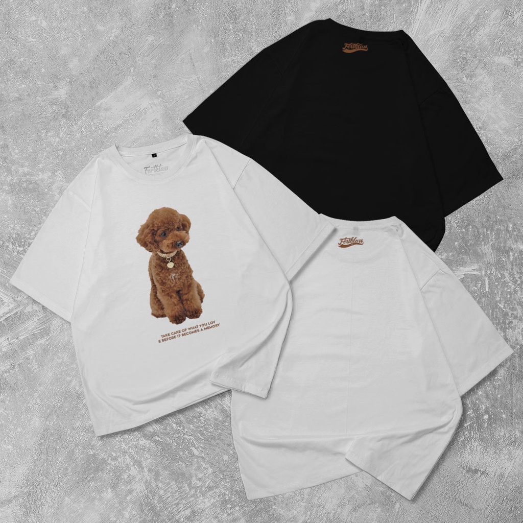 HIPNOP Dog Kaos Oversize T-Shirt Cowok Premium