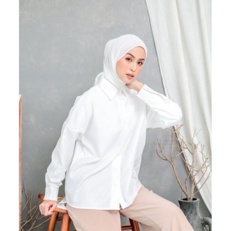 KEMEJA PUTIH/BAJU WANITA/KEMEJA SETELAN