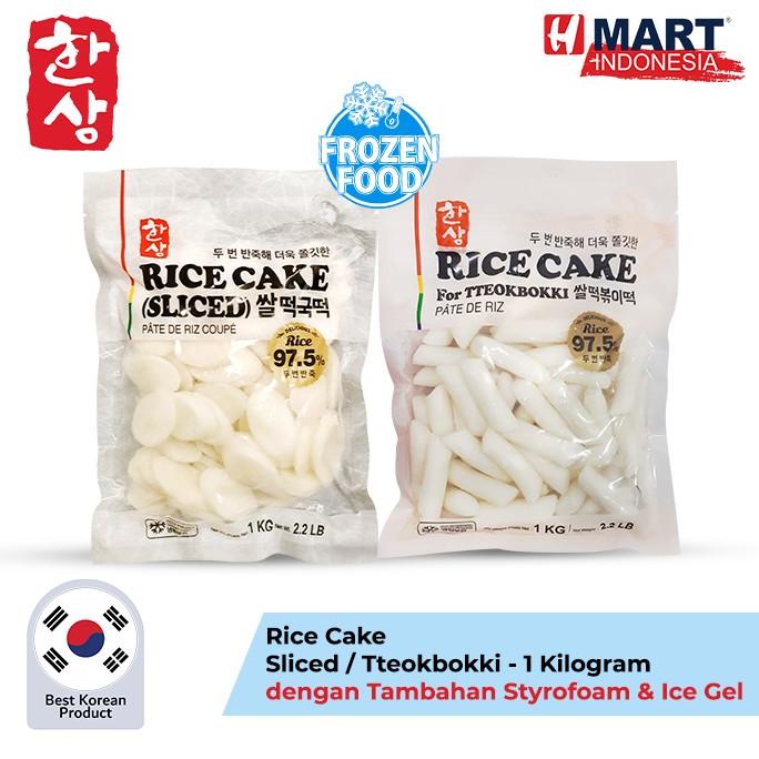 

Rice Cake Slice / Tteokbokki 1kg dengan Styrofoam dan Ice Gel