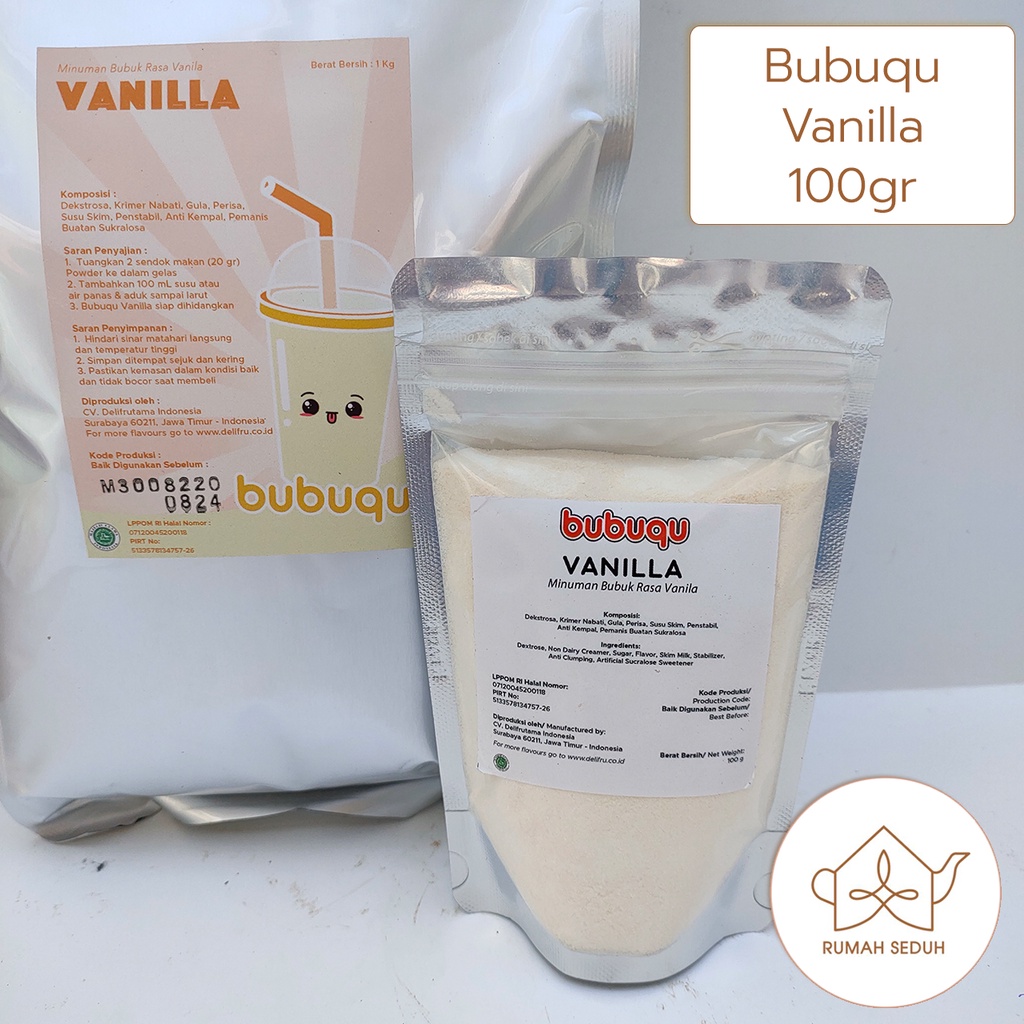 

Bubuqu Vanila Powder 100gr - Minuman Bubuk Vanila Vanili