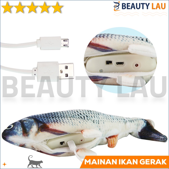 MAINAN KUCING KITTEN BONEKA IKAN GOYANG CATNIP IKAN GERAK BERGERAK CAT TOY DANCING FISH TOYS LUCU