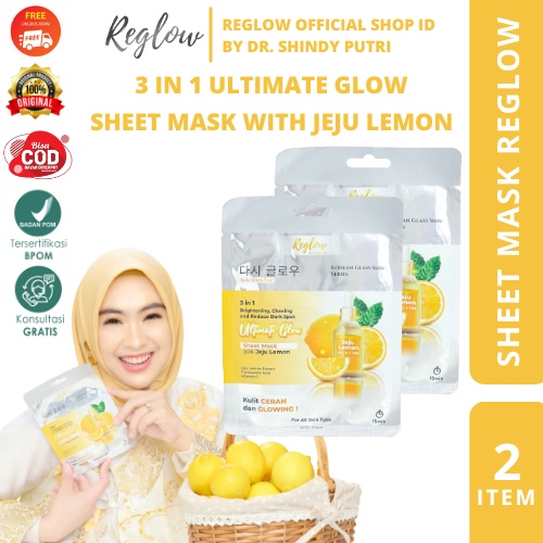 Paket Reglow Cream Toner Sheet Mask dr Sindy Skincare Original Official