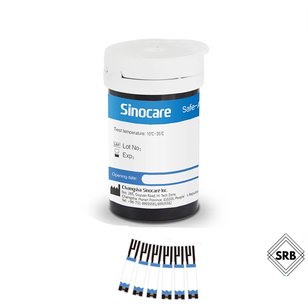 Sinocare Safe-Accu 2 Strip Uji Gula Darah (50/25 Strip)