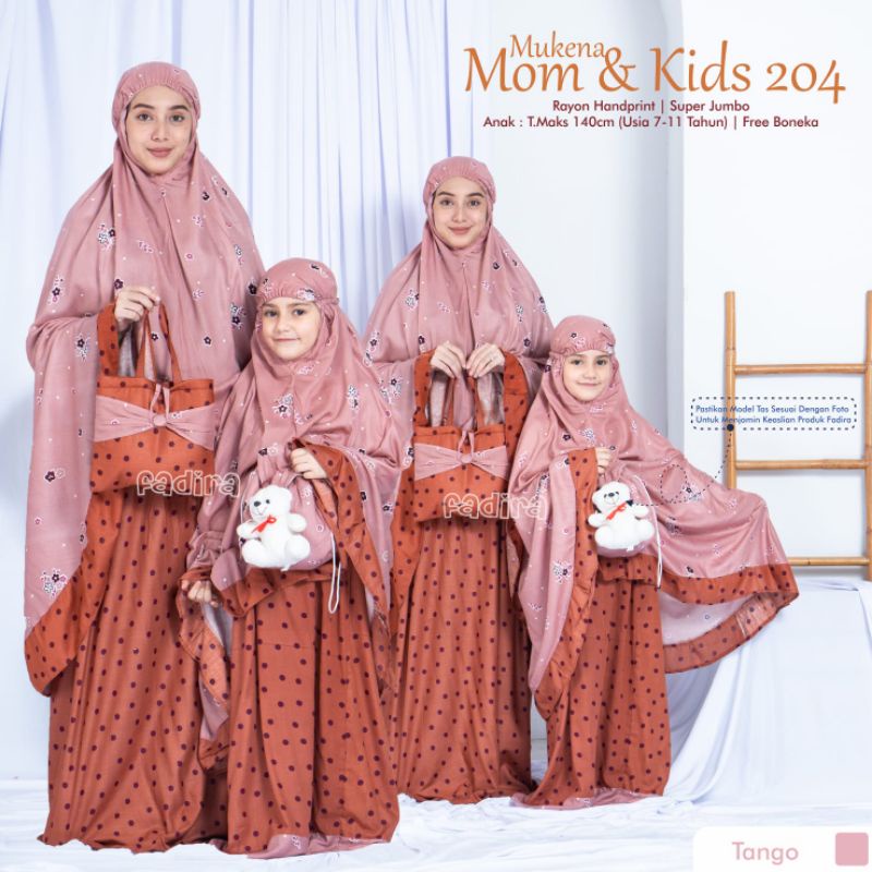 Mukena Couple Ibu dan Anak Kisaran Usia 7 8 9 10 11 12 Tahun Zaifa Cp Ori Nia Rumaisha