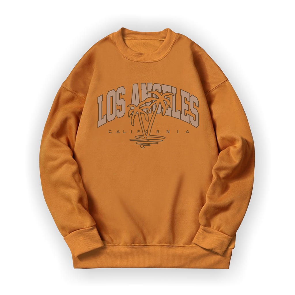 LOSANGELES CALIFORNIA Sweater Crewneck Print DTF II LOSANGELES CALIFORNIA Sweatshirt Basic II Sz M - XL Anak &amp; Dewasa ( Pria &amp; Wanita )