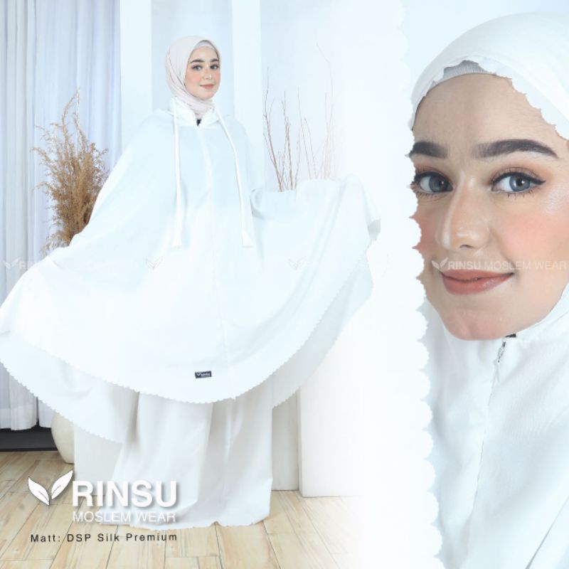 Mukena Dewasa Traveling 2 in1 Laser Cut DSP Silky premium