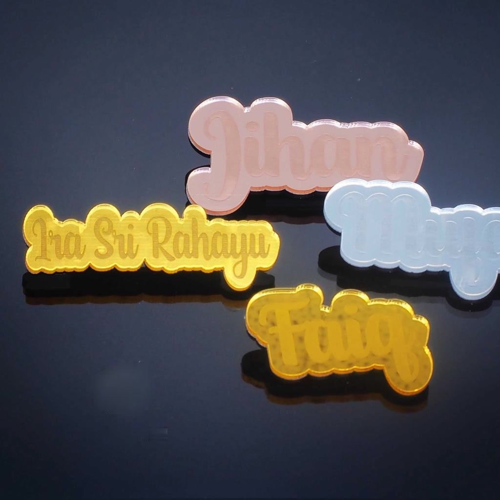 Bros Akrilik Ukir/Bros Custom Akrilik/ Bros Nama Custom Akrilik