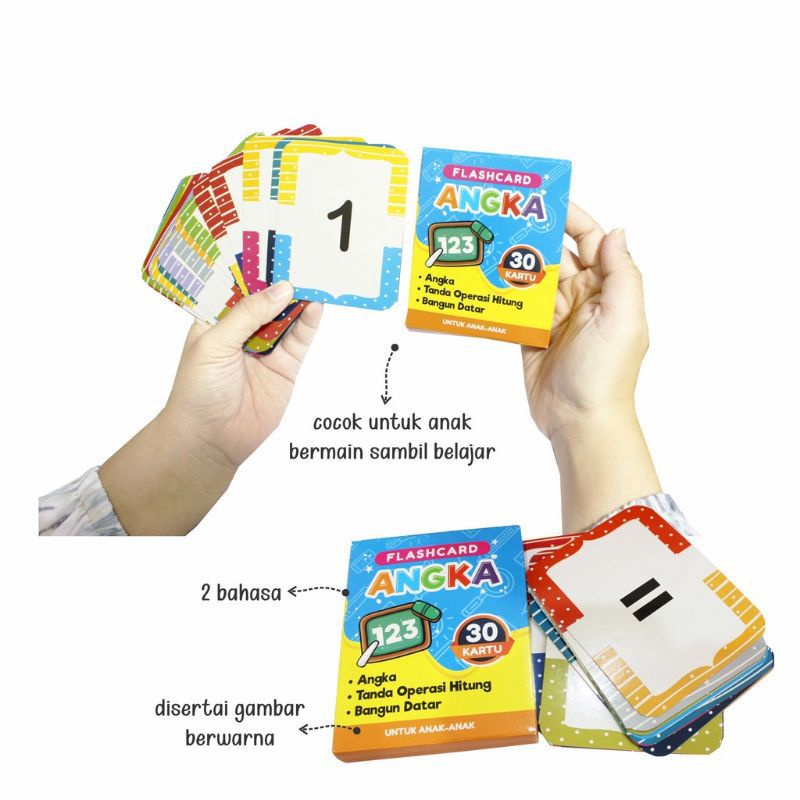 [rumahbayipdg] flash card alfabet edukasi kartu pintar anak box 30 &amp; 27  pcs