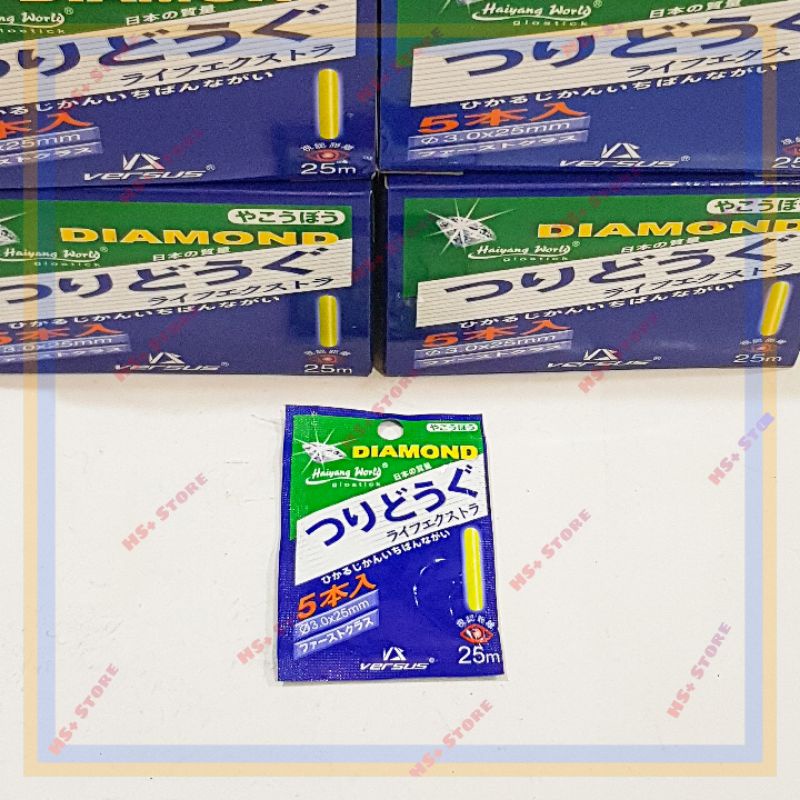 Starlet pancing Diamond Versus glow stick lampu pancing starlight