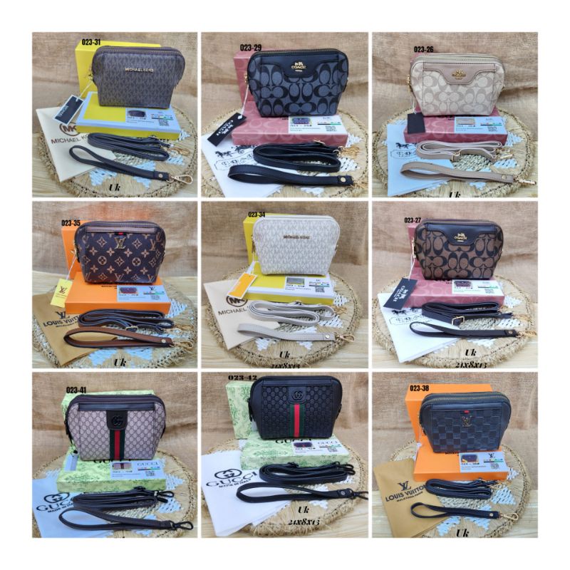 Tas Selempang 2 res Slingbag Wanita Kode 023 import Free Box