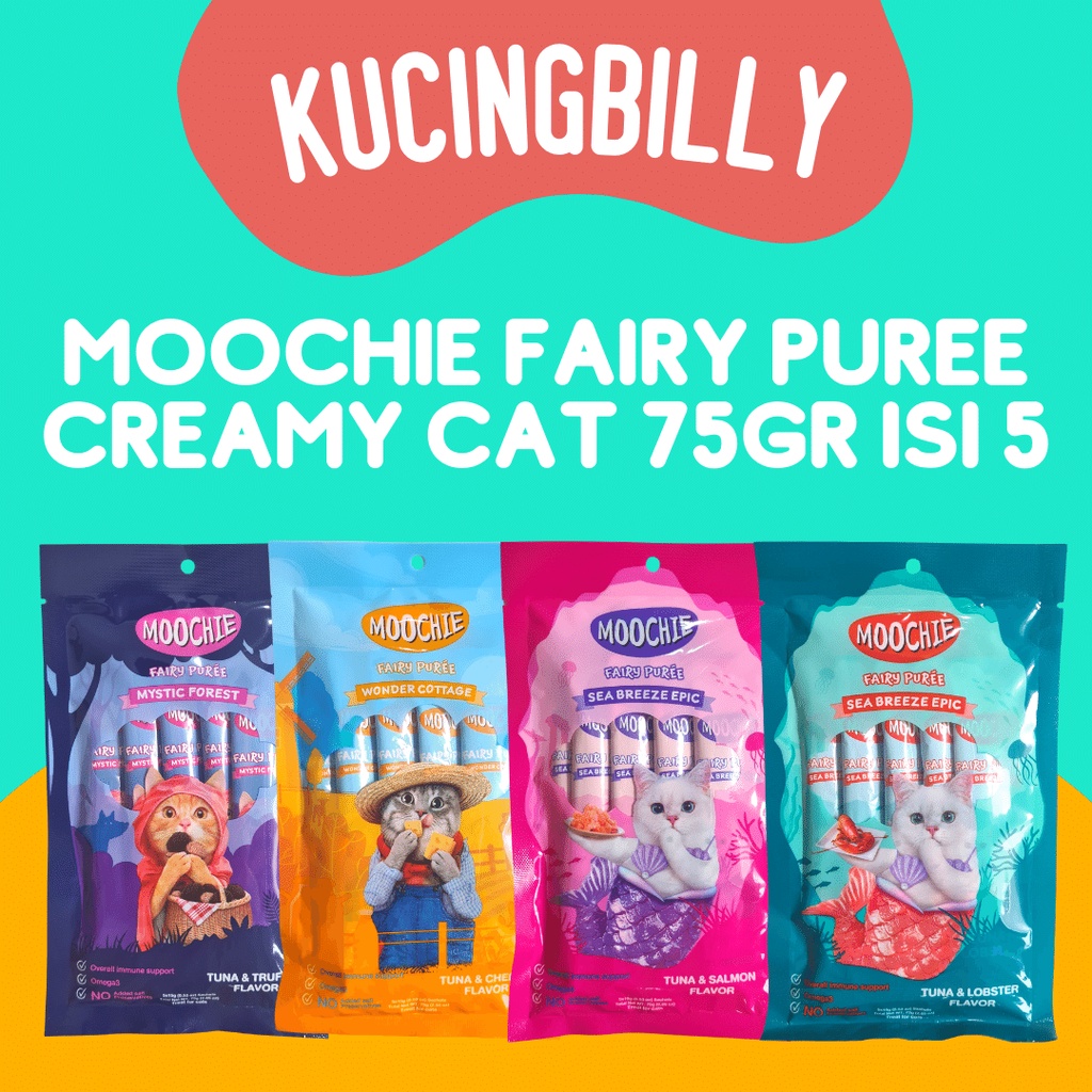 Moochie fairy puree creamy cat 75gr snack cemilan kucing