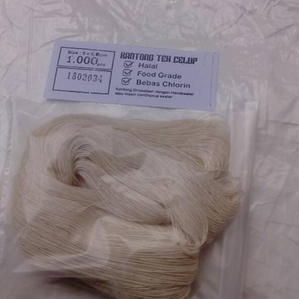 

✔️ Kantong teh dapat berdiri 1000 pcs + benang food grade