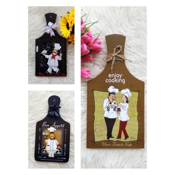 Hiasan dinding dekorasi dapur gambar koki