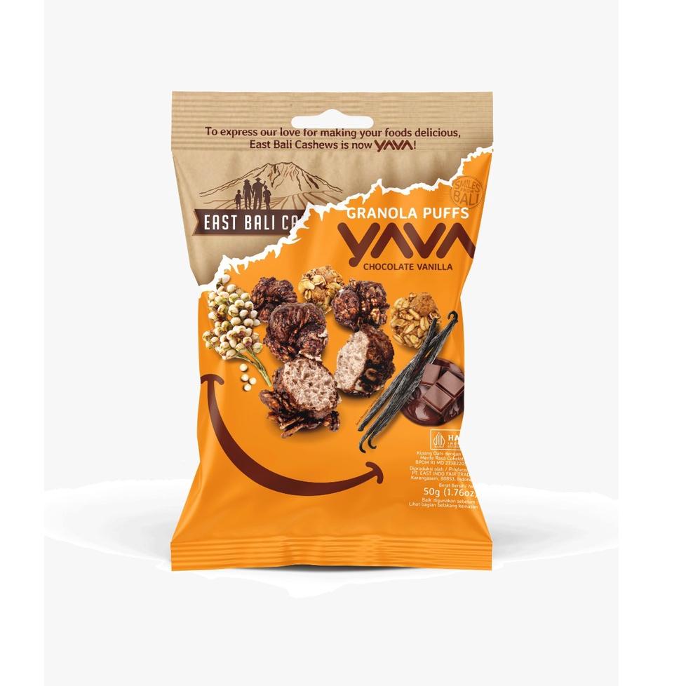 

Stock Banyak ★★★ YAVA Krispi Puffs Chocolate/ Mente Manis 45 gram Sorgum East Bali Snack Sehat 100% Indonesia ♪