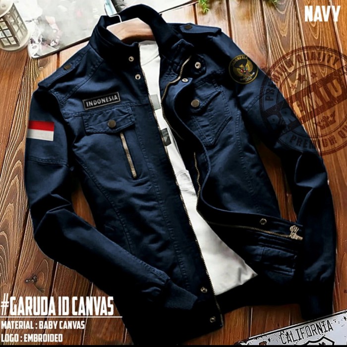 jaket pria JAKET PRIA MURAH PARKA CANVAS GARUDA | BOMBER MILITER COWOK BAHAN(Z3X3) Kekinian Jaket Pr