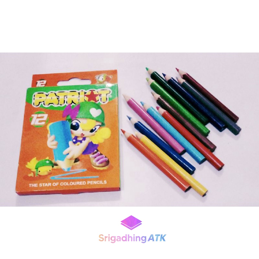 

Color Pencil | Pensil Warna | Pulas 12 Warna PATRIOT Pendek Murah