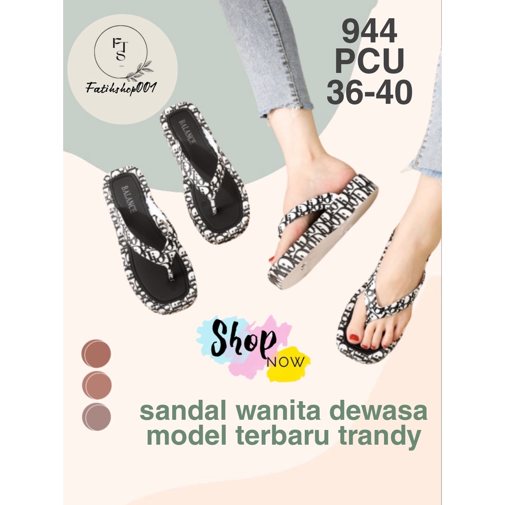 sandal jepit wedges wanita balance import 944 (36-40) sandal jepit wanita