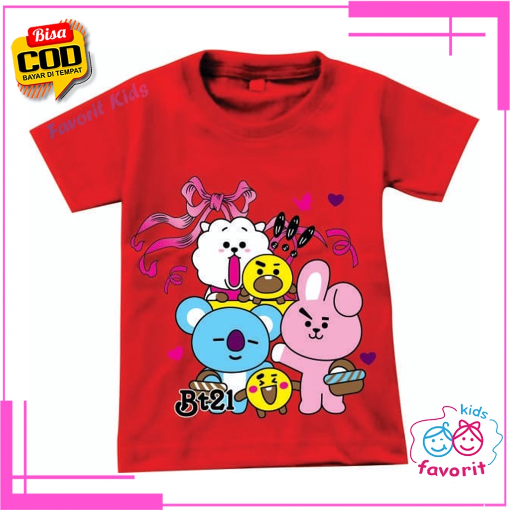 Favorit kids Baju kaos BTS 21 atasan anak laki laki dan perempuan lengan pendek