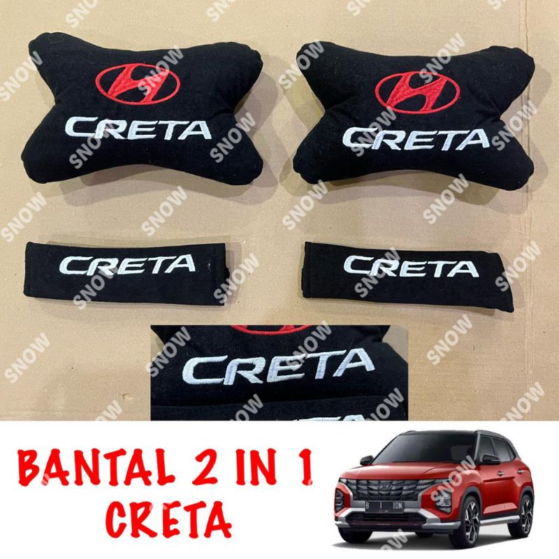 Bantal Mobil 2 in 1 Hyundai Creta Headrest Car Seat