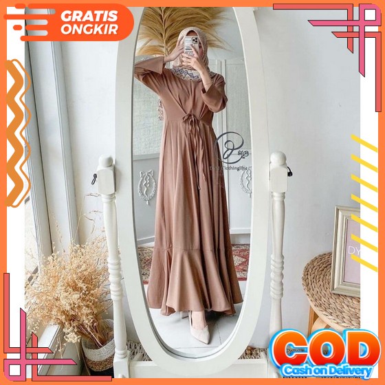 New Arrival Dress Niikita Maxi Premium | Gamis Wanita Nikita Muslim Full Satin Lkombinasi Brokat | G