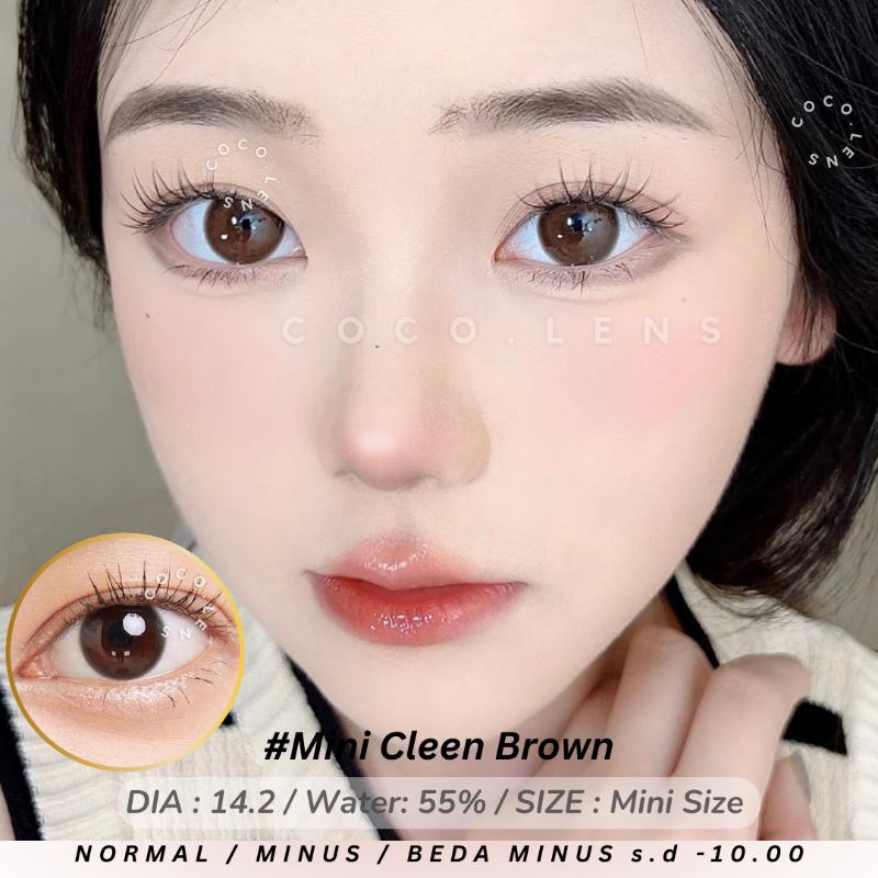 SOFTLENS KITTY KAWAII MINI CLEEN BROWN NORMAL MINUS ORIGINAL SOFTLEN MINUS TINGGI s.d -10.00