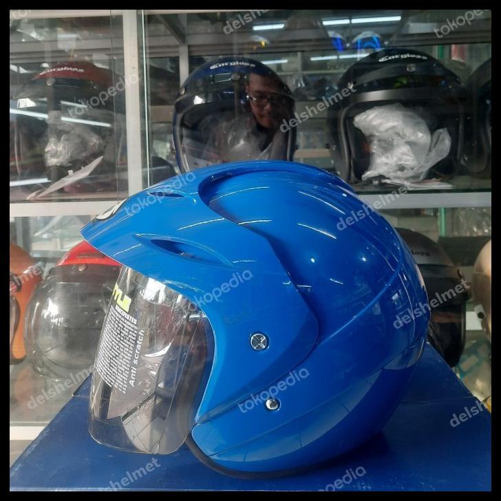 Helm Biru Tni Al Hiu Nico R Blue Mild