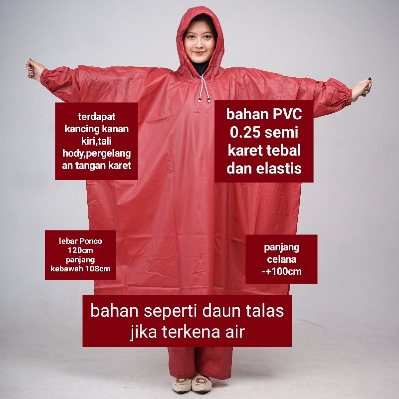 RAINCOAT,Jas Hujan Setelan Pria Wanita Dan Jashujan Ponco Lengan Celana Tebal Anti Rembes