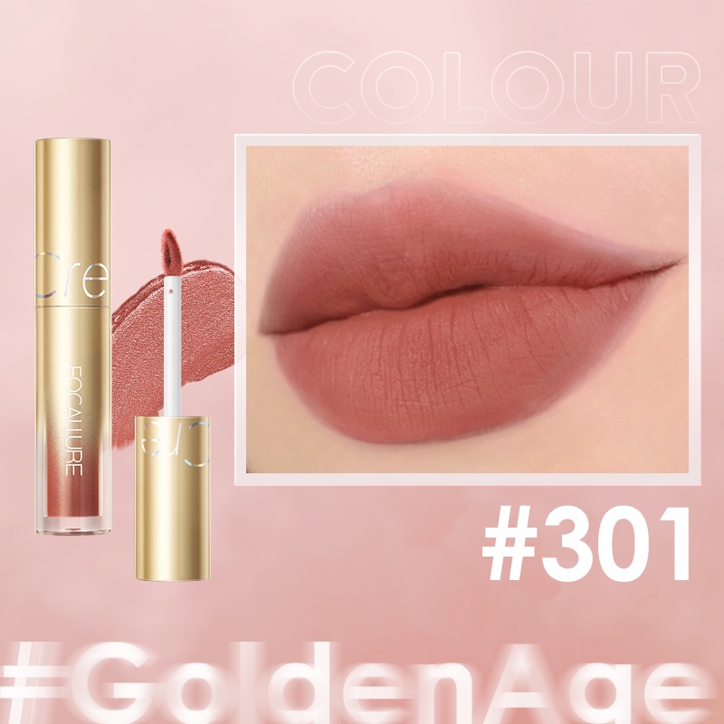 NIK - FOCALLURE Cream Lip | Silky Smooth Lip Cream | Waterproof | Lip Cream | Air Mist Lip Cream Velvet Matte Silky-Smooth Waterproof Lipstik FA344 #GoldenAge BPOM Original