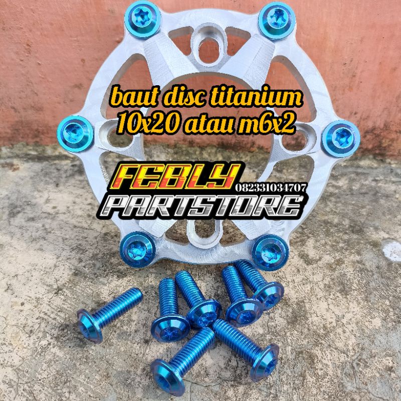 BAUT TITANIUM DISC BRAKE PIRINGAN CAKRAM BAUT DISC TITANIUM BAUT PIRINGAN TITANIUM BAUT CAKRAM TITAN