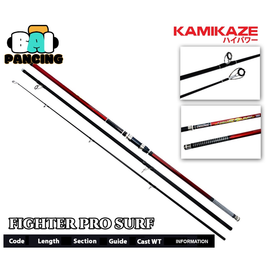 Joran Pancing KAMIKAZE FIGHTER PROSURF untuk Pasiran / Pinggiran
