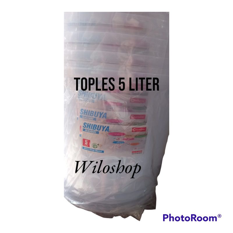 Toples 5 liter/ toples peyek krupuk/ toples plastik/toples shibuya