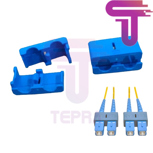 Clip SC Connector [AB] Duplex | SC/UPC Biru Klip Saja