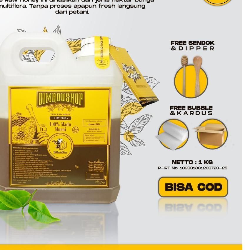 

✈ Asli - Murni 1kg Nektar Multiflora 100% Pure Raw Honey ♝