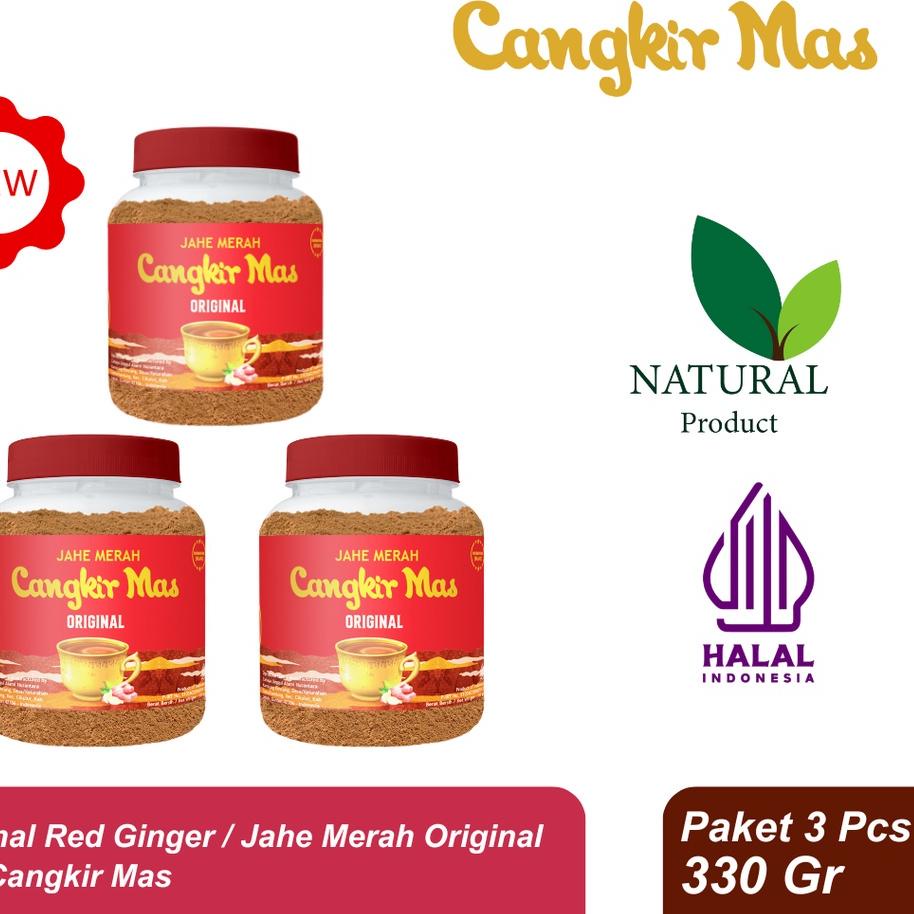 

PROMO [HJ6] Cangkir Mas Jahe Merah Original 330 Gram Paket isi 3