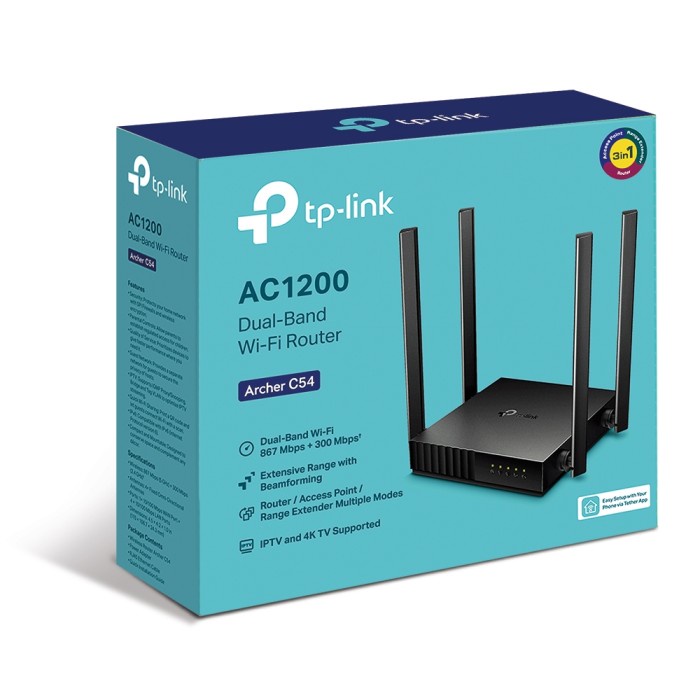 Router Tp-Link Dual Band Wifi Router Ac1200 Archer C54 5G