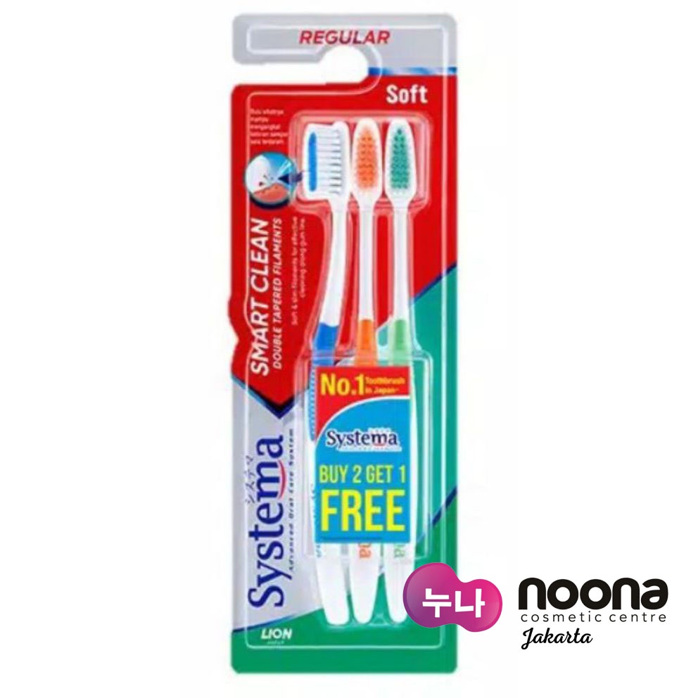 SYSTEMA TOOTHBRUSH SMART CLEAN SIKAT GIGI ISI 3 -NJ