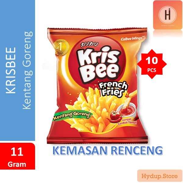 

Kris Bee | Krisbee | Krisbi French Fries Kentang Goreng Snack Renceng Isi 10 Kemasan 11 Gr