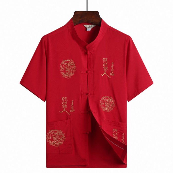 Kemeja Cheongsam Merah Baju Congsam Murah Baju Merah Biru Silver Murah Qipao Kemeja Naga Merah Ornamen Imlek Grosir Harga Termurah