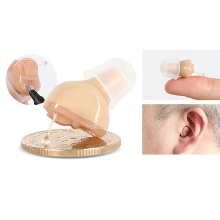 Alat Bantu Dengar Telinga Amplifier Super Mini CIC Hearing aid - Kiri