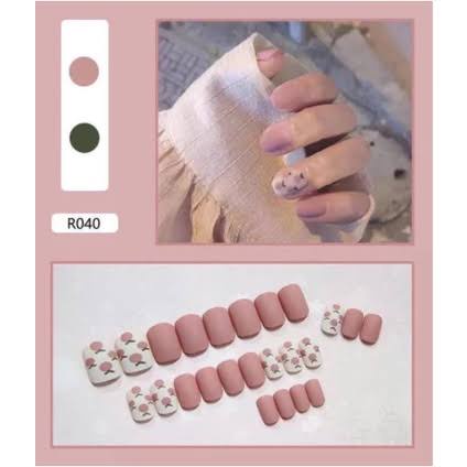 galerybeautysemarang 24Pcs Kuku Palsu Motif Kartun 24 Pcs Fake Nail Karakter Manicure Nail Stickers / kuku palsu motif isi 24pc