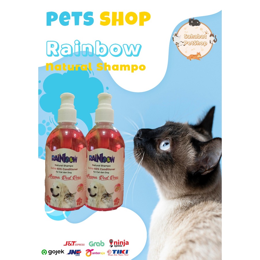 Rainbow natural shampoo untuk kucing dan anjing 250ml