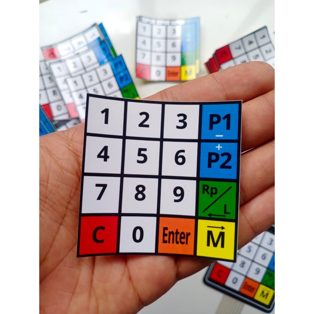 

Stiker Keypad Laminasi Custom Anti Air Pom Mini / Pertamini
